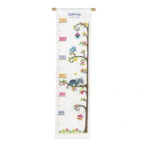 Counted Cross Stitch Kit: Height Chart: Cat in the Tree Vervaco PN-0154532